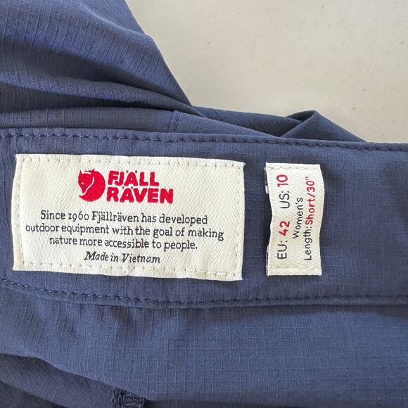 Fjall Raven High Coast Trail Trousers Women 10 Short Navy Mid Rise Hiking - Picture 4 of 8